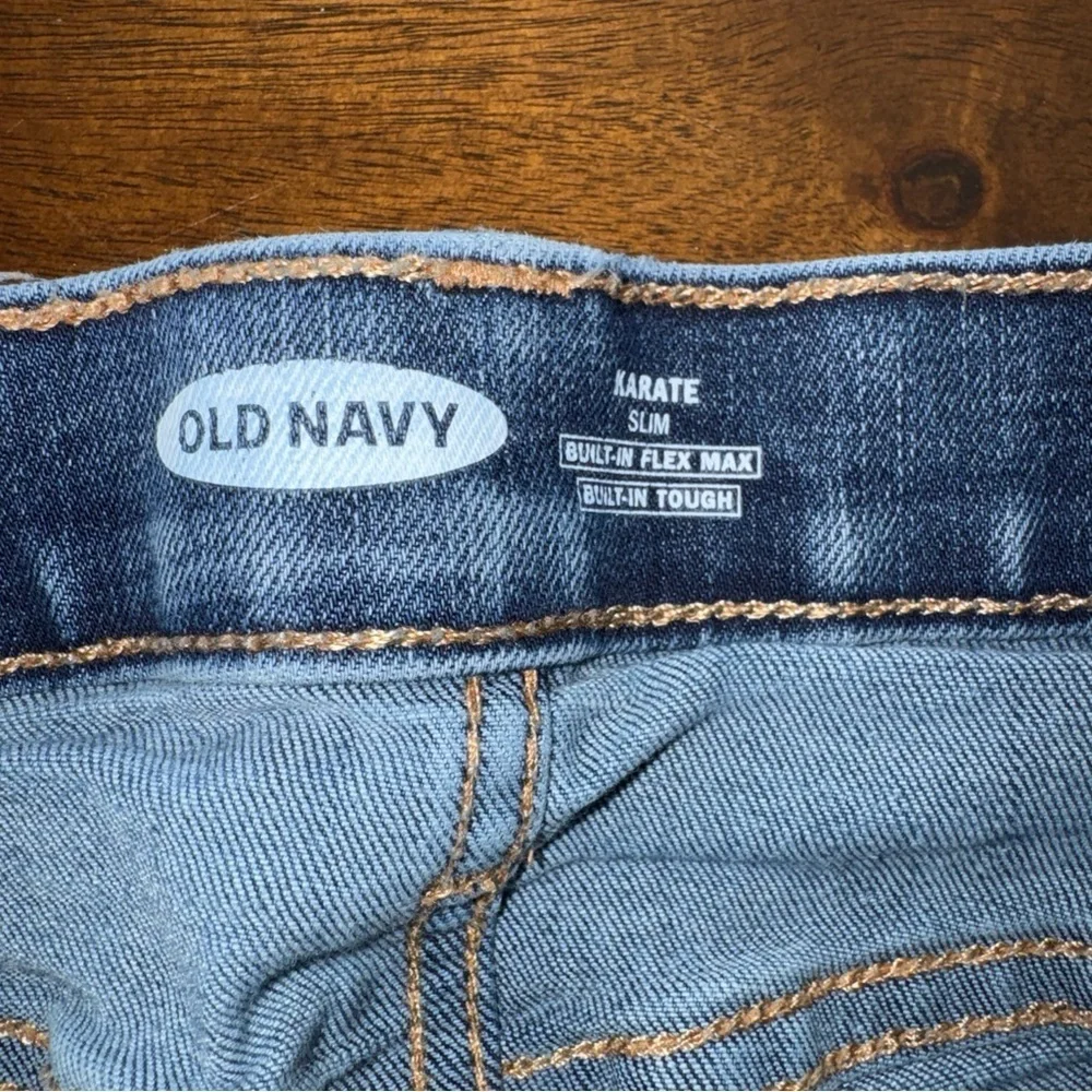 Boys Old Navy Karate Slim Jeans Size 14 28 x 28 Straight Leg Med Wash Denim Blue